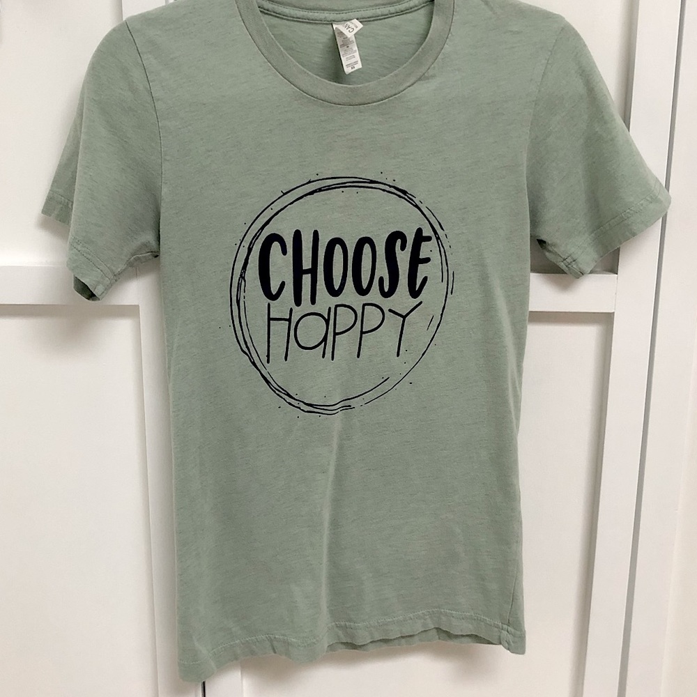 “Choose Happy” Mint Graphic Tee